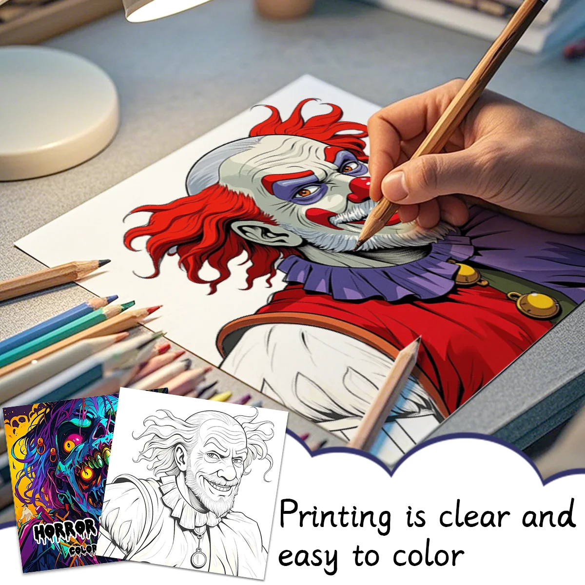 Chilling Horror Coloring Book for Adults Thrilling Themed Illustrations for Creative Relaxation Unique Art Therapy Coloring