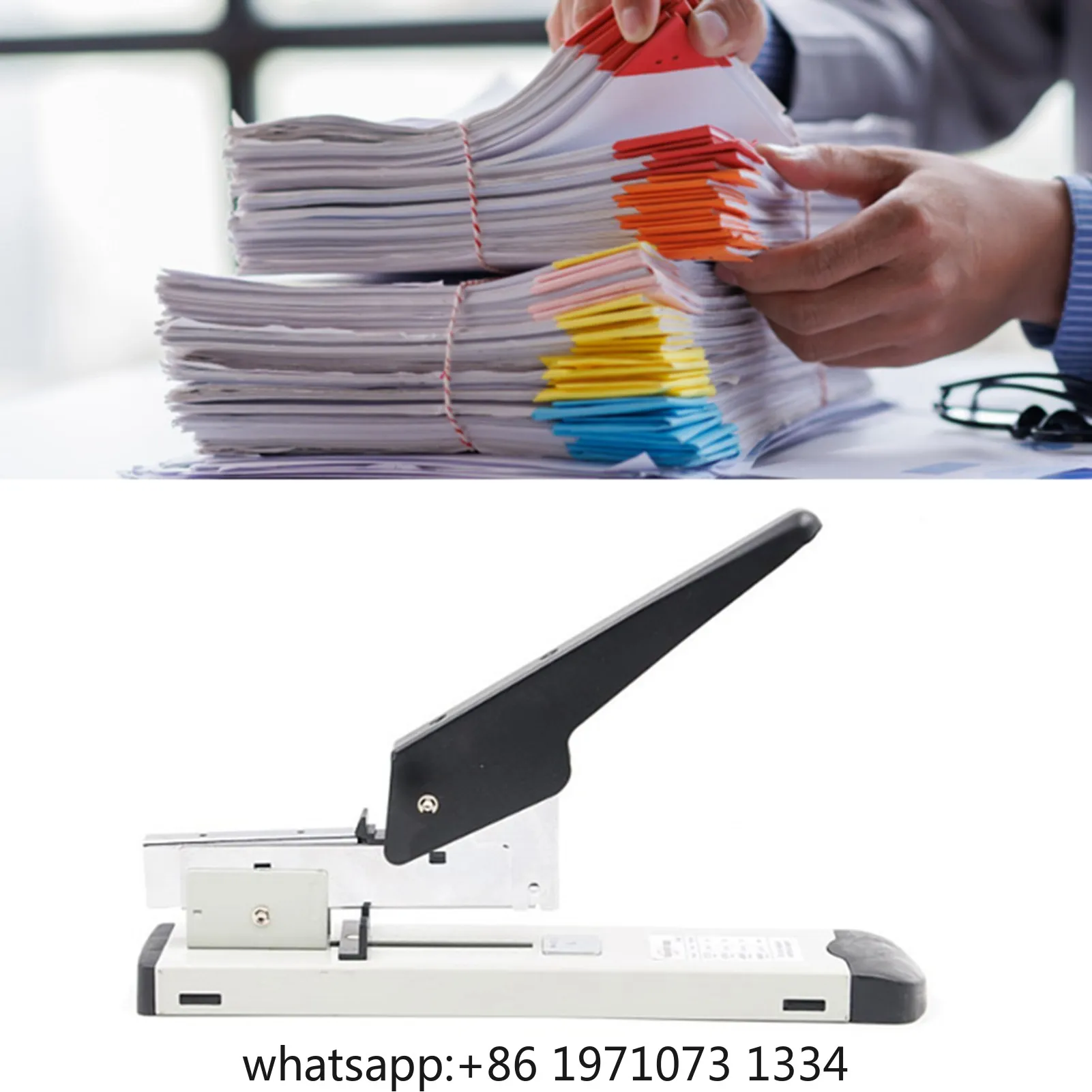Heavy Duty Stapler Alloy 100 Sheets High Capacity Labor Saving Desk Stapler for Office Effortless Heavy Duty Stapler
