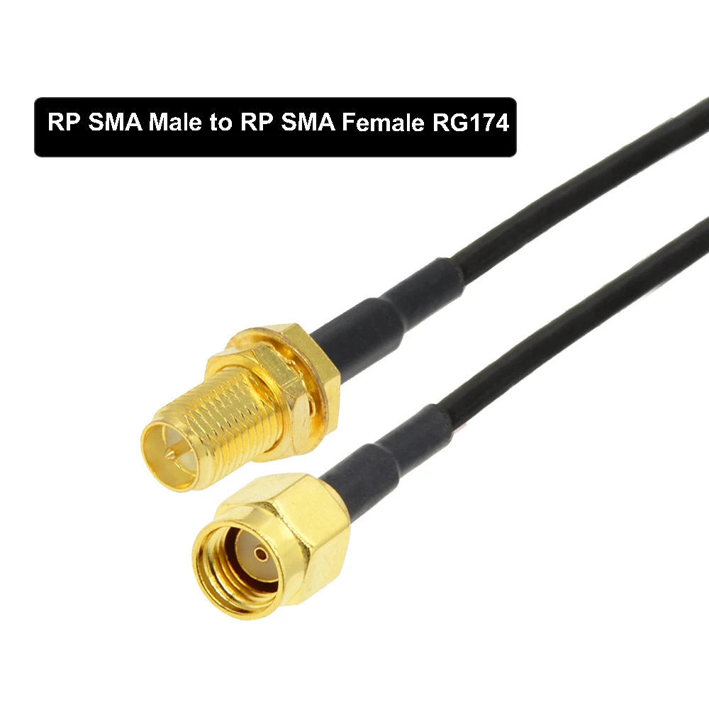 RG316 RG174 Cable RP SMA Male to RP SMA Female Bulkhead Extension Coax Jumper Pigtail WIFI Router Antenna RF Coaxial Cable
