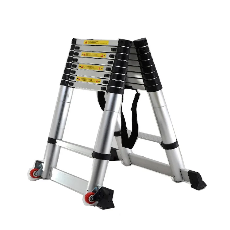 

Aluminum Telescopic Extension Ladder Hinge Step Ladder Heavy Duty Portable Folding Ladder