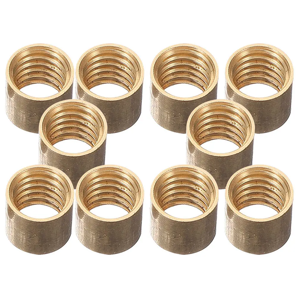 10Pcs Brass Pool Cue Ferrules Billiard Cue Fitting Replacement Parts for Standard Corner Pocket Tables Enhanced Grip Accuracy
