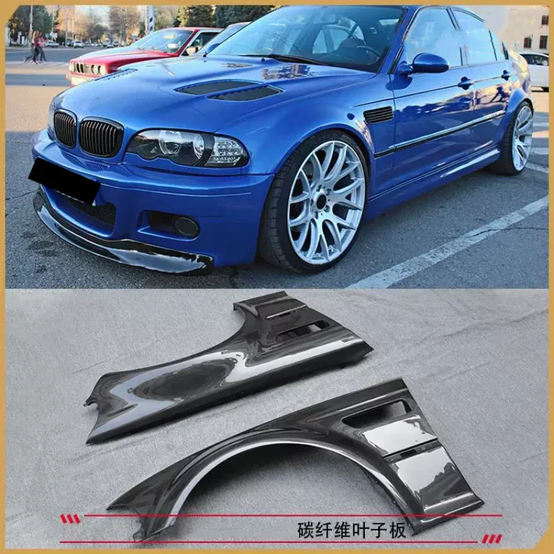 Carbon Fiber Fender For BMW 3 Series E46 M3 1998-2004 Modified Resin Front Bumper Fender Wing Surround Body Kit