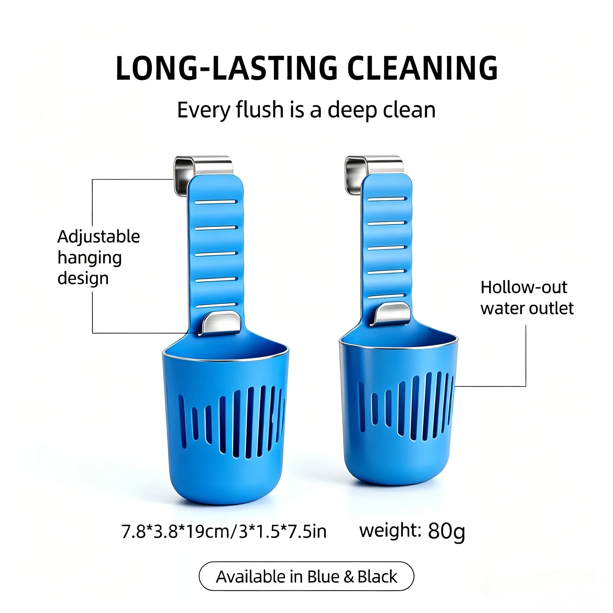 Silicone Toilet Tank Tablet Holder Versatile Toilet Bowl Hanging Cleaner and Deodorizer Hanger view 4