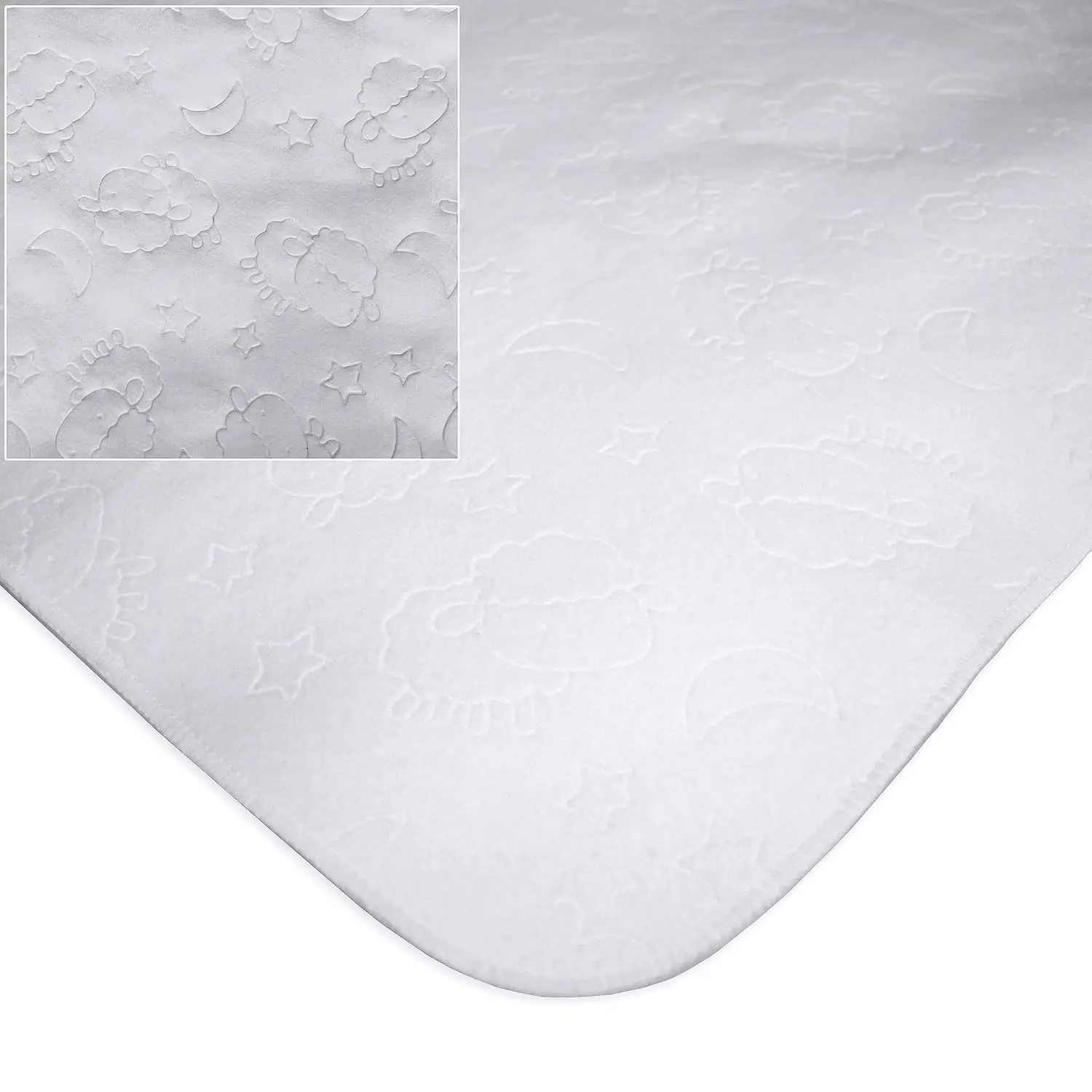 

Waterproof Reusable Emed Quilt-Like Flat Crib Protective Mattr Pad Cover For Babies, Adults And Pets, 52"" X 28""