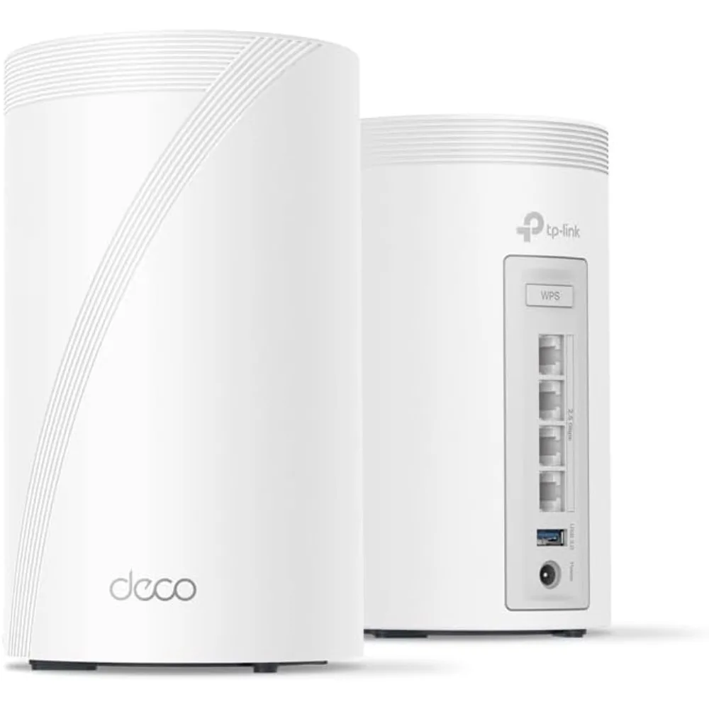 WiFi 7 BE10000 Whole Home Mesh System (Deco BE63) | 6-Stream 10 Gbps | 4 × 2.5G Ports Wired Backhaul, 4× Smart Internal