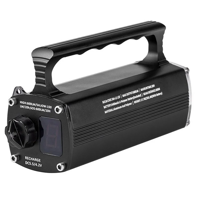 ABKU-Diving Hand Lamp High-Power Rechargeable Outdoor Lighting Waterproof LED Flashlight