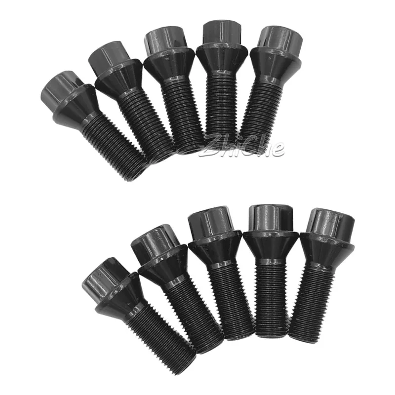 10X M14×1.5 Car Wheel Lugs Bolt Nut 36136781152 36136758730 For BMW 7 Series E65 E66 730Li 735Li 740Li 745Li 750Li 760Li X3 E83