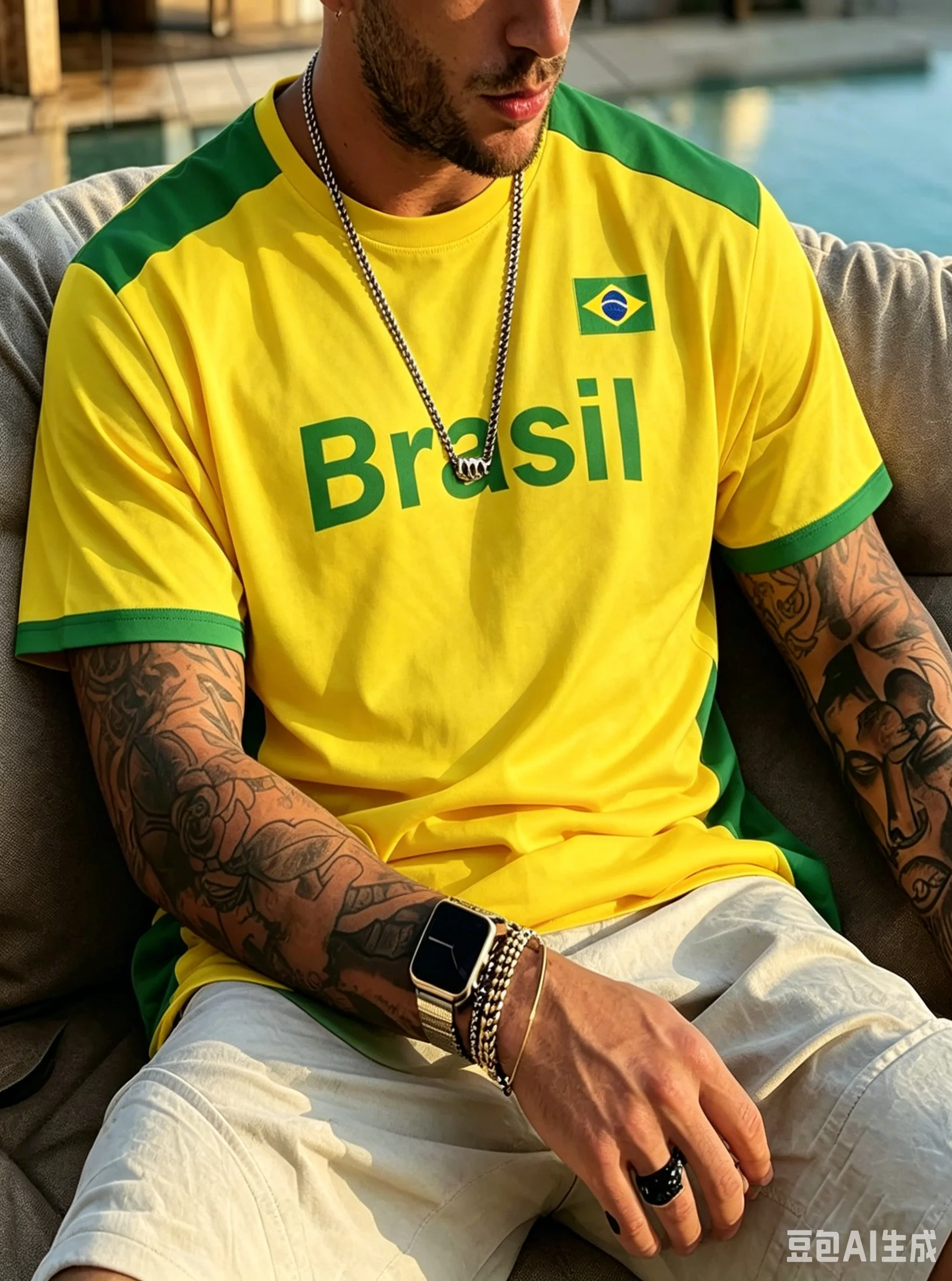 Classic Brazil Flag Football Jersey (Unisex)