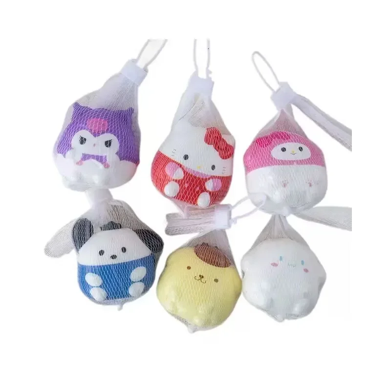 

Новая сетчатая сумка серии Sanrio, мягкая игрушка для снятия стресса, медленный отскок, аниме-кукла, мультяшная фигурка