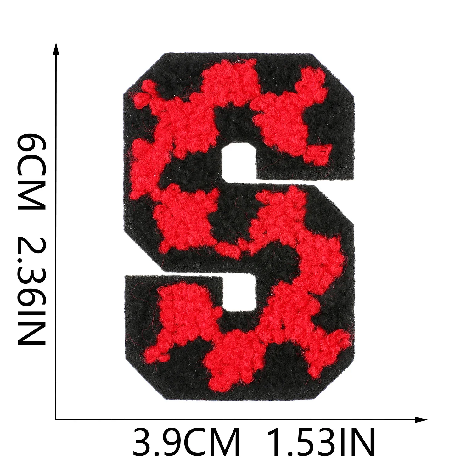 Patch for Clothing Sewing Stickers Iron On Patches Red Letter Embroidery Fusible Applique Badge Backpack Decoration Stripe