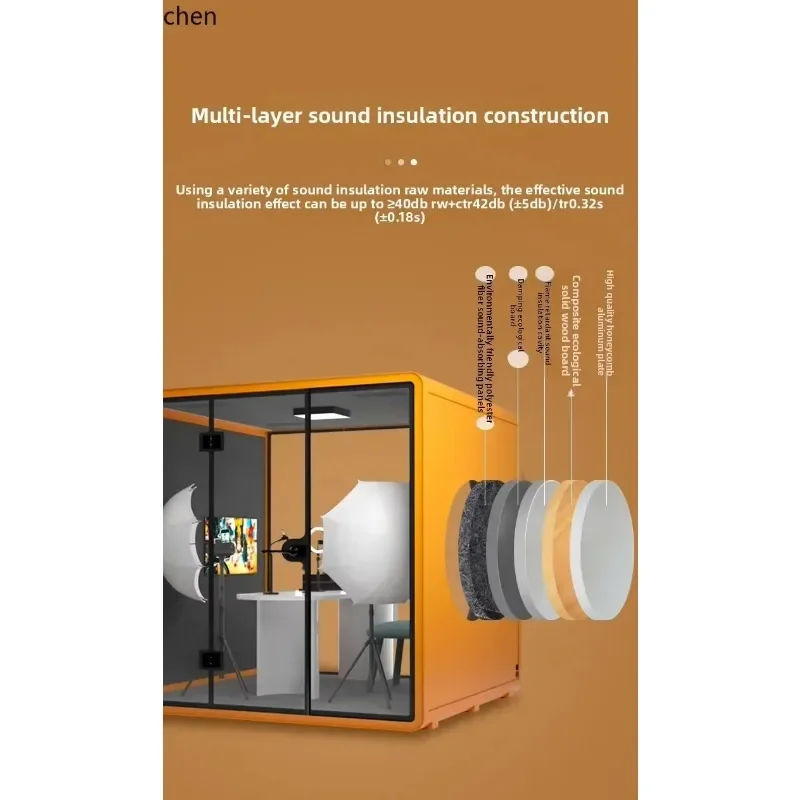 Gz-18  Office Silent Room Phone Booth Soundproof Room Study Piano Live Indoor Singing Recording