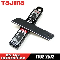 TAJIMA 1102-2572 10Pcs 18mm wide Utility Knife L-type Durable Replacement Blades Hand Tools Accessories CB50RBKH