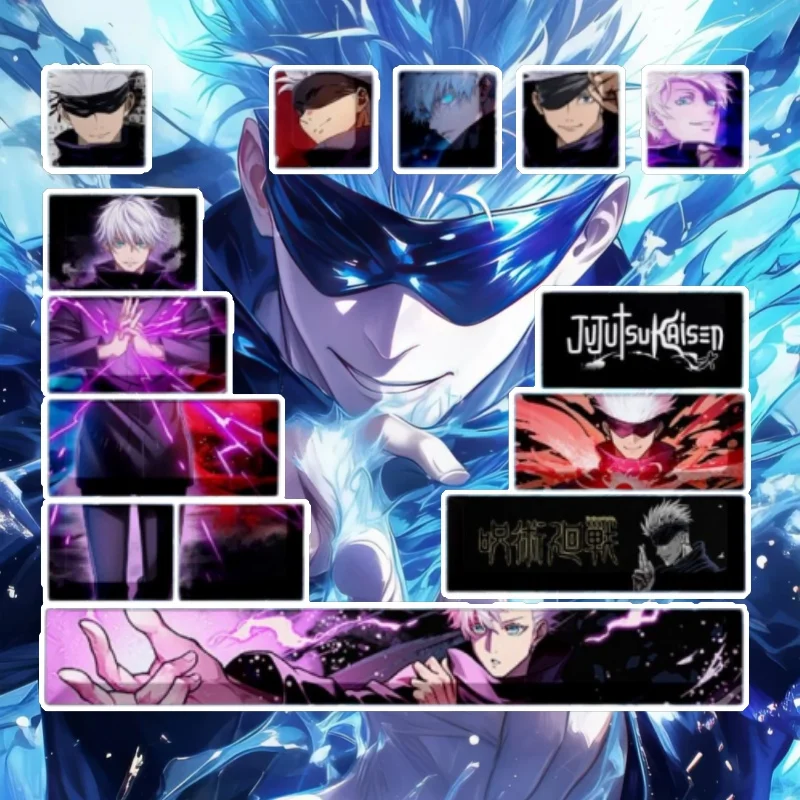 NEW Satoru Gojo Theme Anime Keycaps Mechanical Keyboard PBT Customized Cute Keycaps PC Gaming Keyboard Accessories Gift Collect