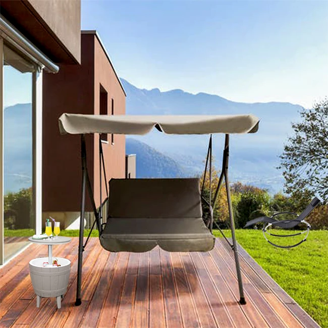 

Modern Outdoor Waterproof Swing Chair Iron Patio Hanging Chair for Adults Stand Chair for Hotel Garden or Outdoor Space