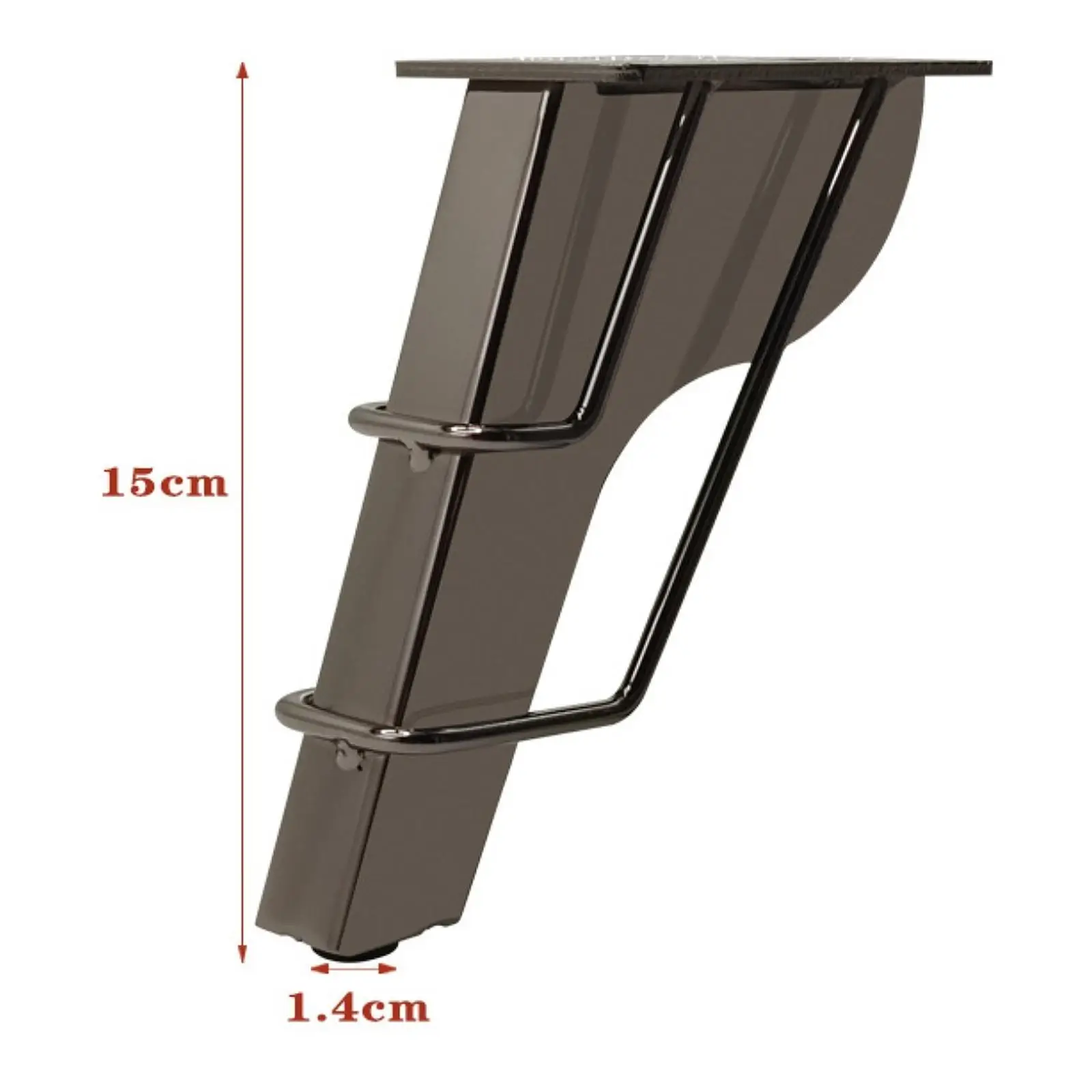 

4x Metal Furniture Legs Home Easy Installation Wear Resistant TV Cabinet Legs for Cupboard Shelves Desks Benches Bedside Tables