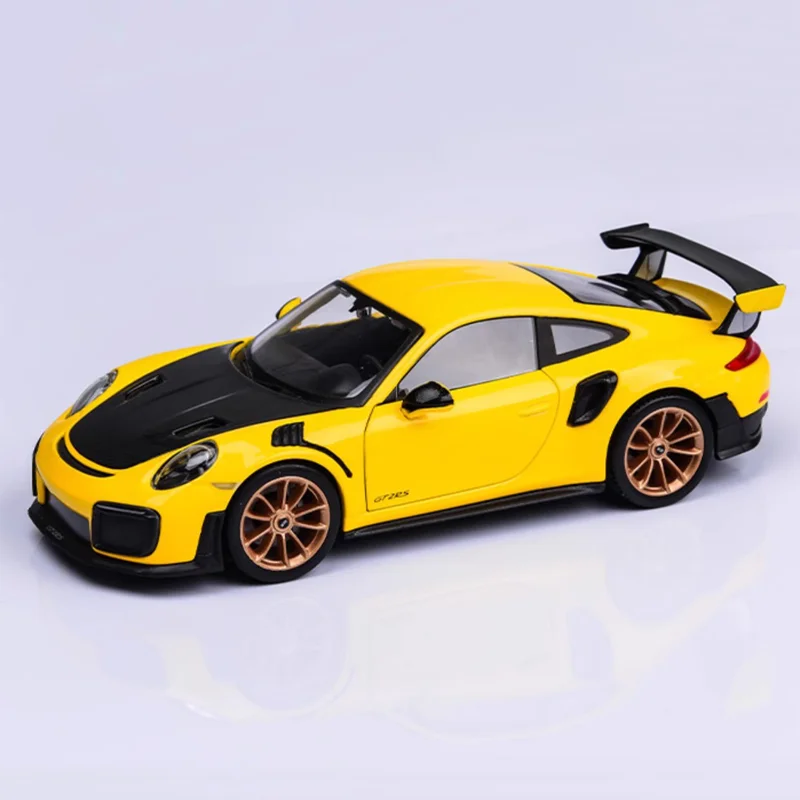 In Stock Maisto 1:24 Porsche 911 Gt2 Rs Car Alloy Miniature Diecast Model Porsche 911 Gt2 Sports Car Toys Christmas Kids Gift