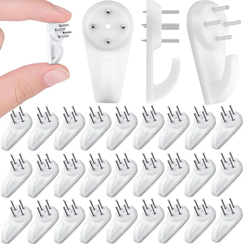 Picture Hangers Hanging Hooks 30-50mm Picture Photo Hangers for Concrete Walls Painting Photo Frame Nails Small Hole Wall Hooks