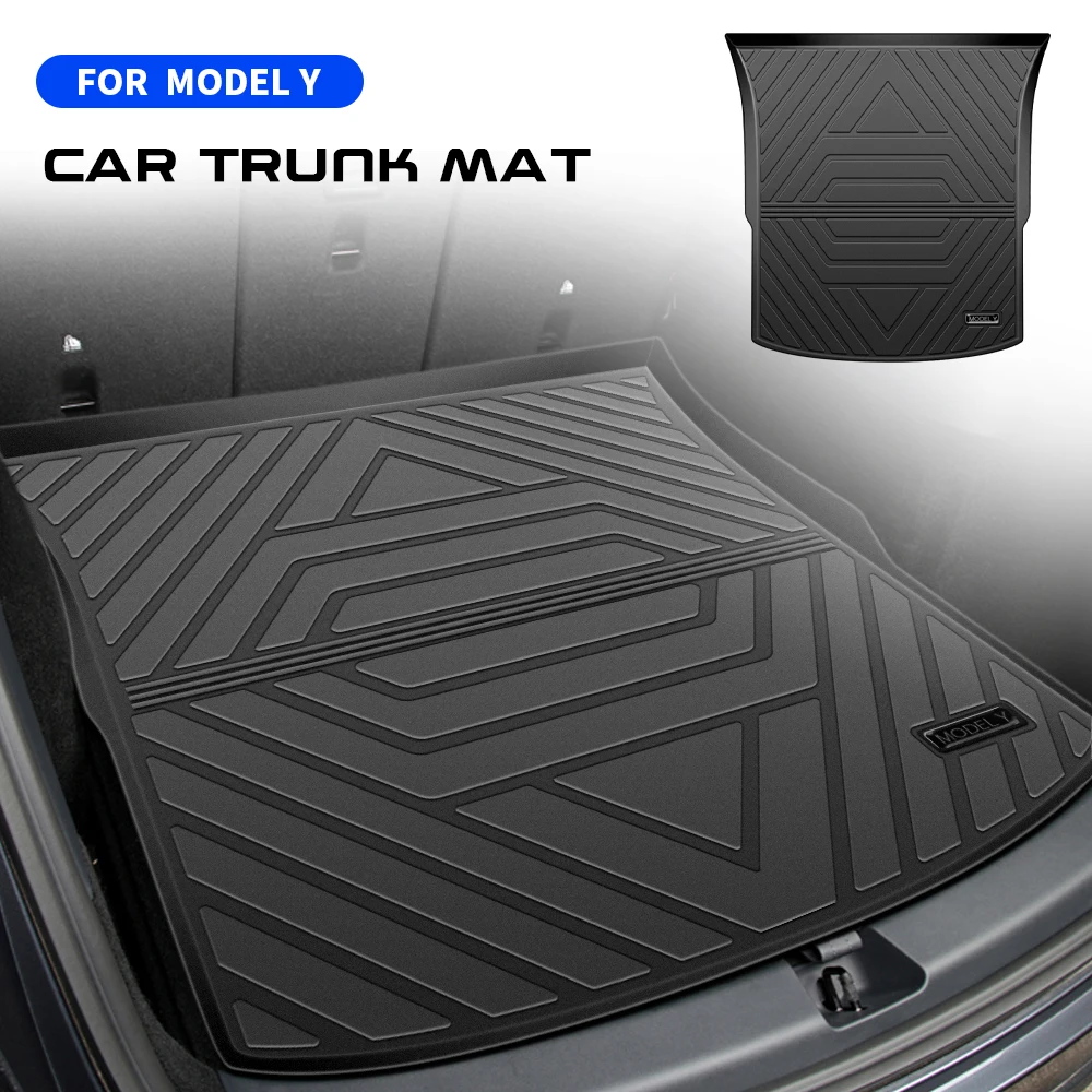 Upgrade TPE Car Front Rear Trunk Mats Storage Pads Cargo Tray For Tesla Model Y 2021-2023 Dustproof Waterproof Protecion Cushion