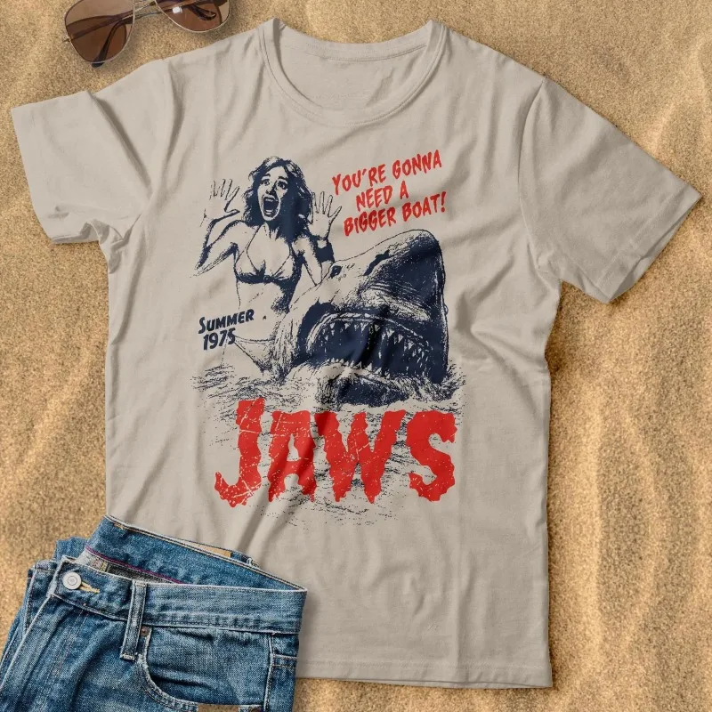 Camiseta Retro de la Película Jaws, Nueva Camiseta Informal de Verano, Unisex, Estilo Y2K