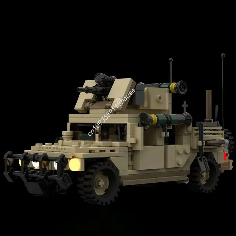 1186 Stück MOC HUMVEE SPECIAL OPERATIONS Delta Diorama Taliban Checkpoint Road Kandaha Modell Bausteine Spielzeug Weihnachtsgeschenke