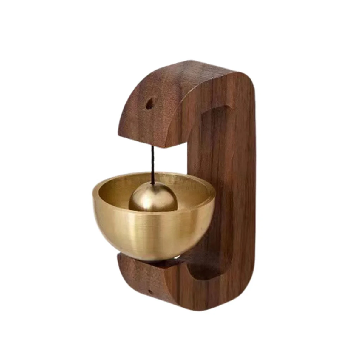 Sonnette magnétique en bois, son doux, sonnette décorative d'entrée, vent, aimant de réfrigérateur, mignon A