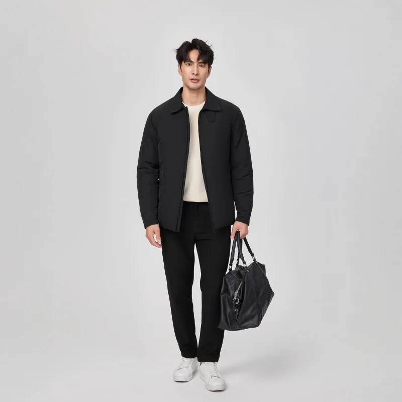 GIOIOMen's Down Jacket，Autumn and Winter High Quality White Duck Down Filling Lapel Lightweight Casual Down Jacket Jacket