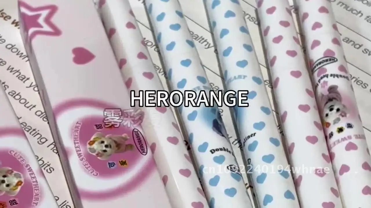 HERORANGE Matita per labbra a doppia estremità con labbra diffuse di colore nebbioso: definisce la forma delle labbra con l'ombra del rossetto nebbia opaca