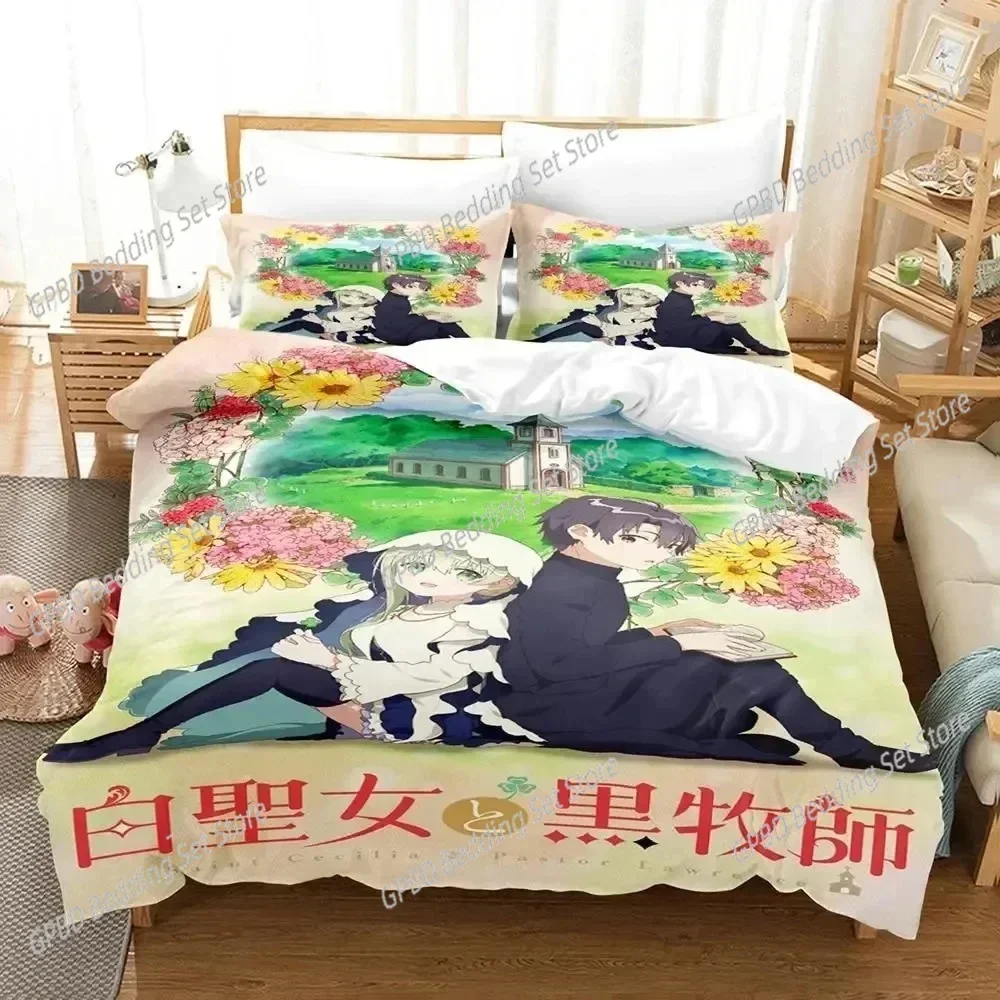 

Anime Saint cecilia & Pastor lawrence Comfortable Duvet Cover Pillowcase Bedding Set Children Bedroom Decoration Home Textile