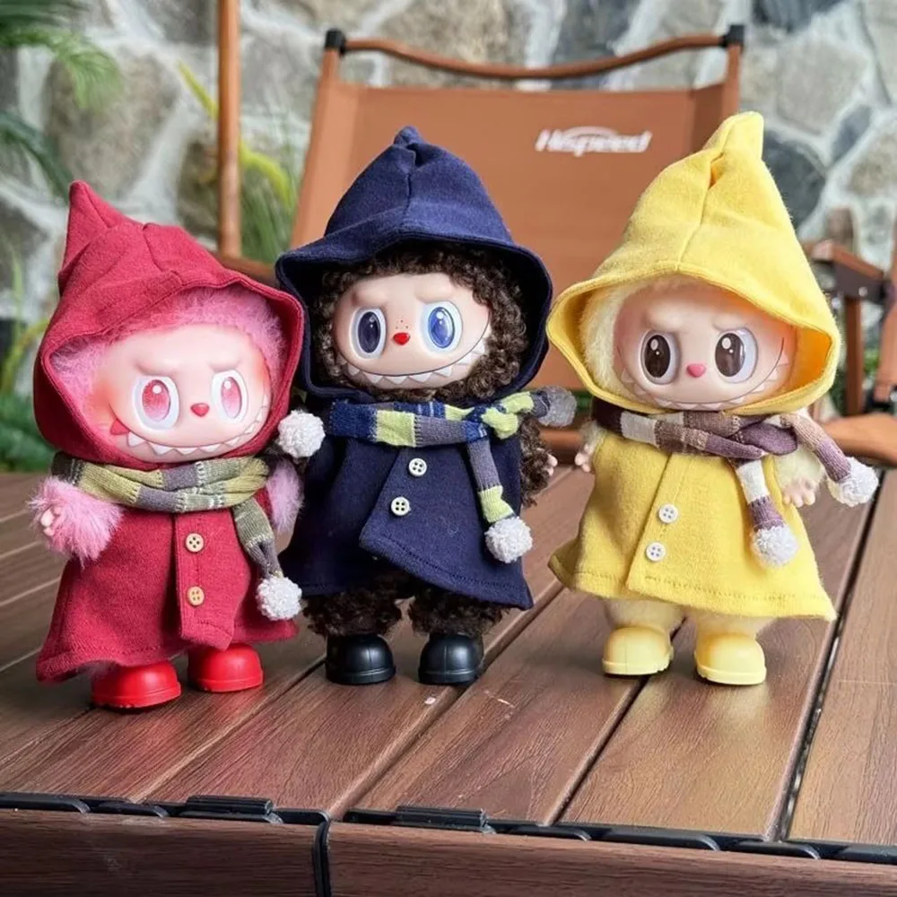 2025, neue Kleidung für Labubu-Puppen, Kleidung, Elfen-Umhang, Mantel, rot, Weihnachten, Neujahr, Kleidung, Outfit, Zubehör [keine Puppe]