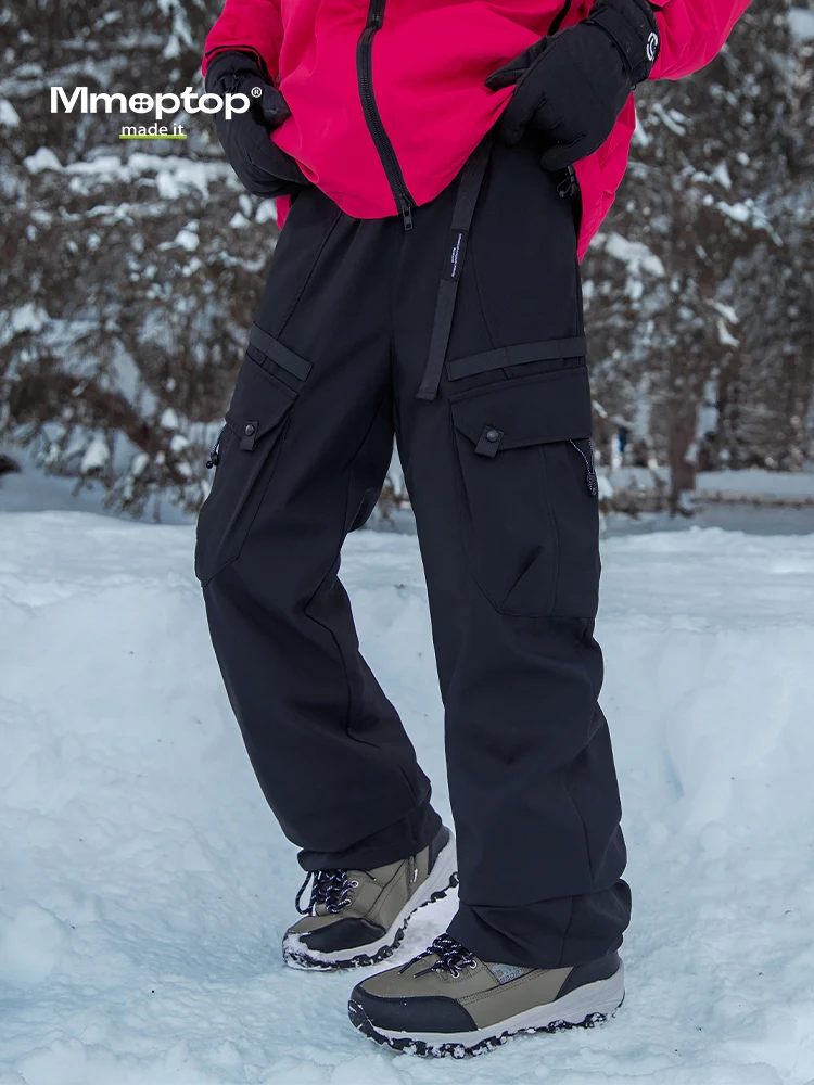 

Мужские зимние брюки MMOPTOP с пуховым наполнителем, теплые, морозостойкие, для катания на лыжах, длинные, американский стиль, 90% белый пух, молодежные, повседневные