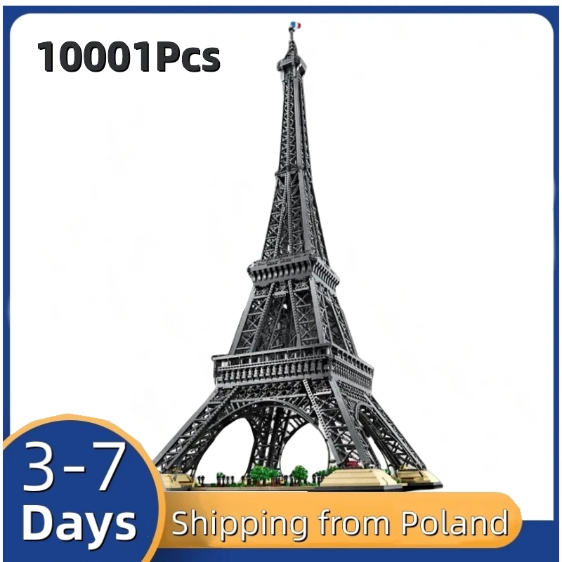 10001Pcs Eiffel Tower Bulding Blocks 1.5m Tall Architecture Compatible 10307 Model Bricks for Adult Kids Christmas Gifts