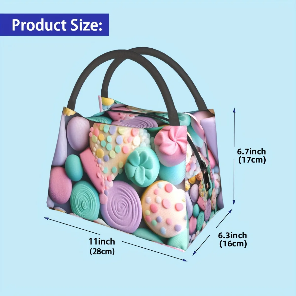 Portable Insulated Lunch Box, Lunch Bag, Reusable Thermal Food Container, Bento Bag, Leak-Proof Insulated Cooler Bag, Food Bag