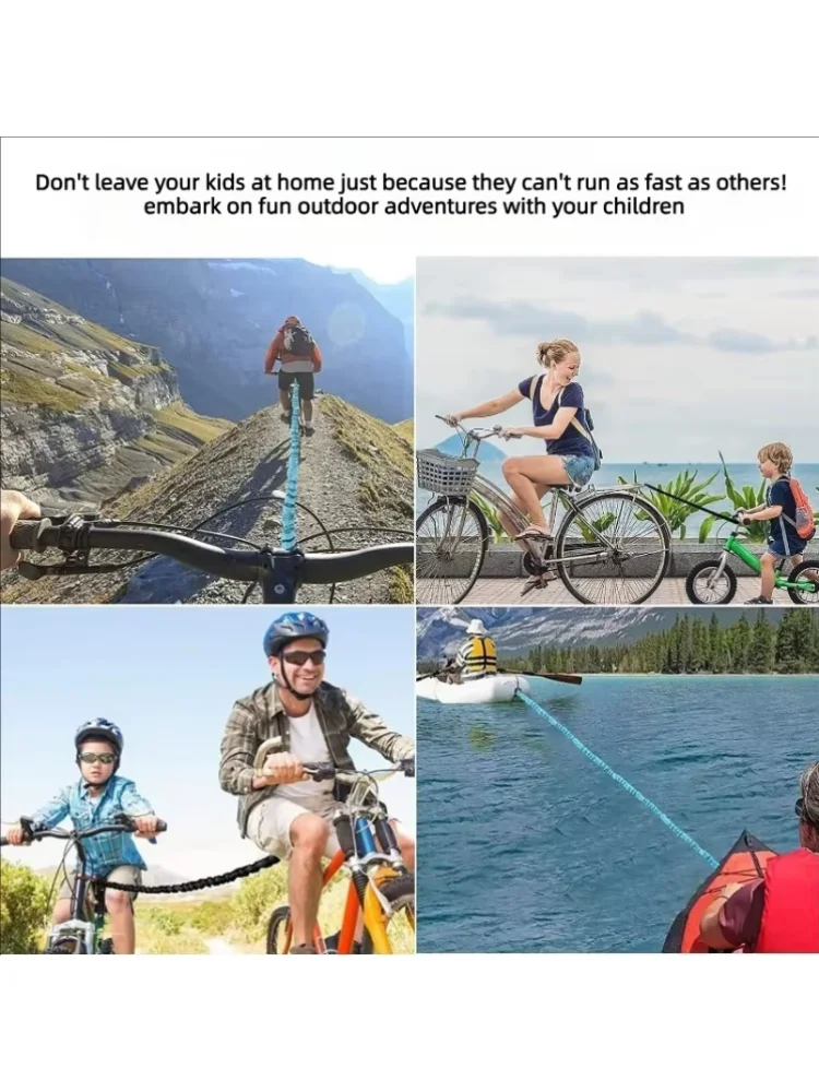AliExpress NONE MTB Bike Towing Rope Trailer Rope Bicycle Nylon Traction Rope with Storage Bag Parent‑Child Outdoor Tool Cycling Safety Equipmen