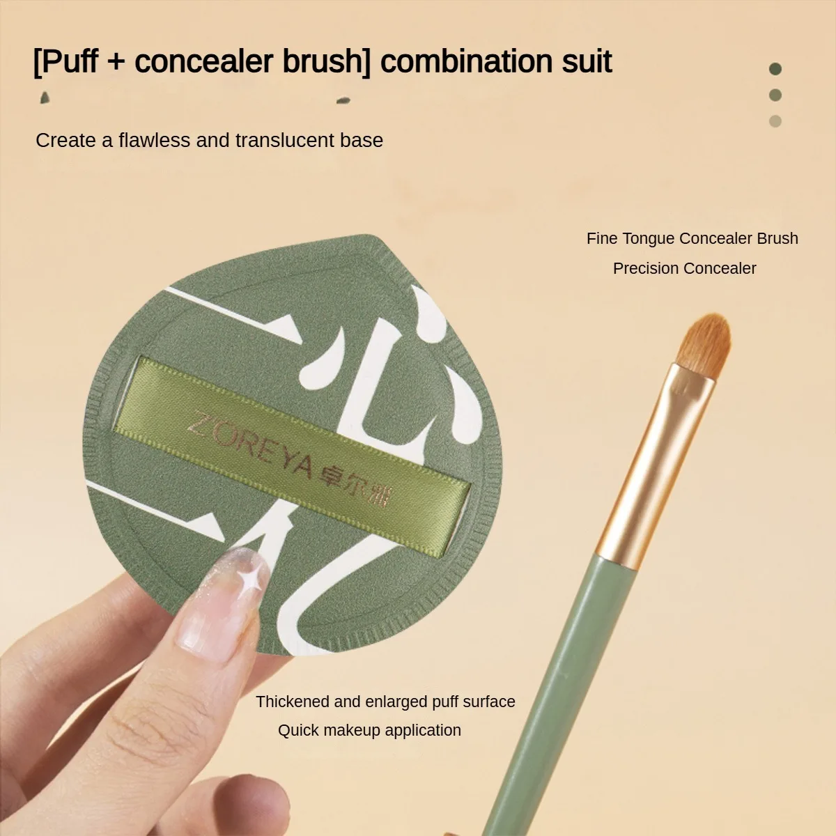1 borsa da 2 pezzi Set di soffio per fondotinta morbido e carino con pennello per trucco Strumenti di bellezza a doppio uso bagnati e asciutti Crea una pelle impeccabile