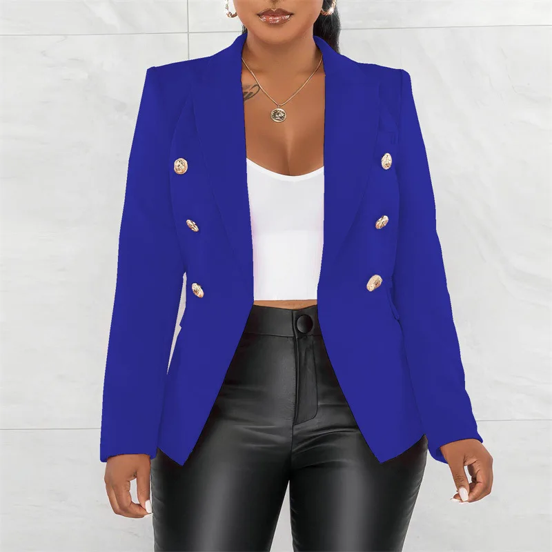 Oversize Blazer Frauen Langarm Schwarz Anzug Streetwear Koreanische Chic Lose Jacke Frühling Herbst Mantel Zweireiher Tweed Neue