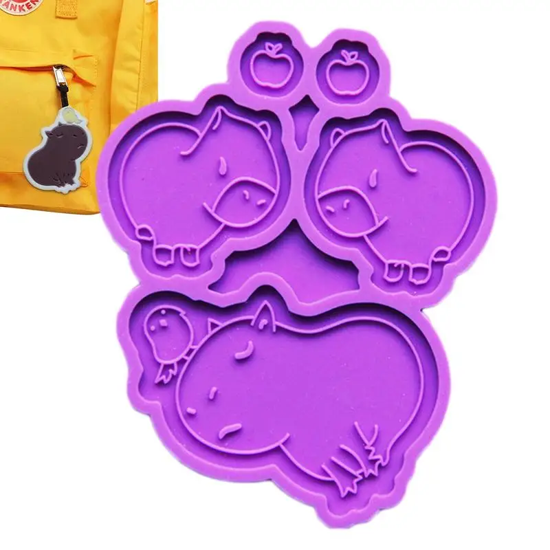 Easy to Clean Silicone Mold Capybara Shaped Pendant Mould Versatile Jewelry Accessory Casting Mould for DIY Lovers Gifts Decor