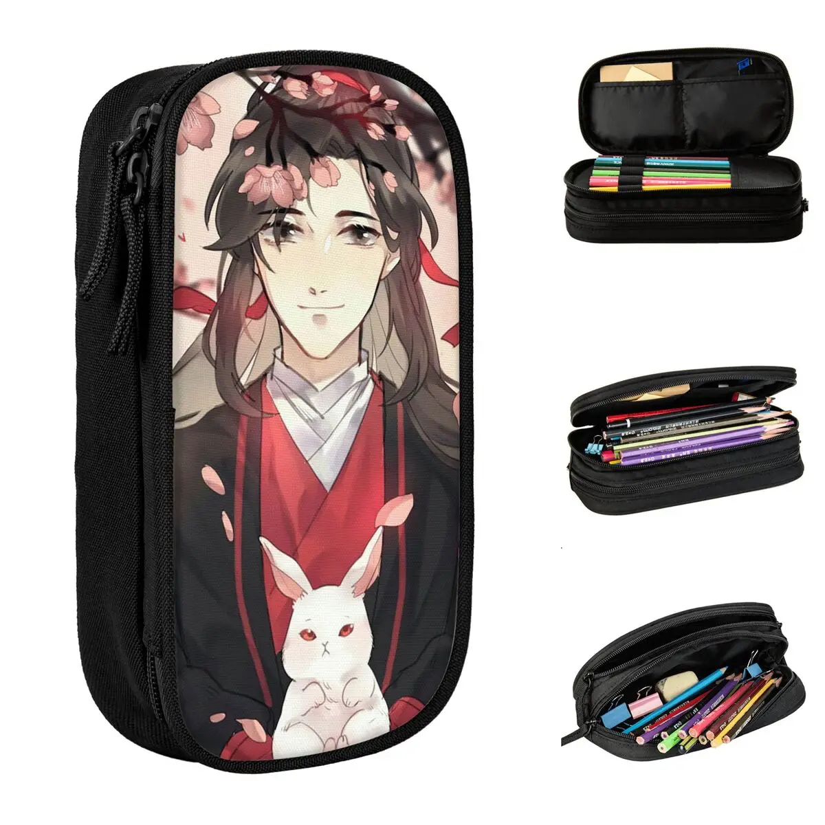 The Untamed 鉛筆ケースクリエイティブ Weiying ウサギプライドペンバッグガールズボーイズ大容量学用品ジッパー筆箱
