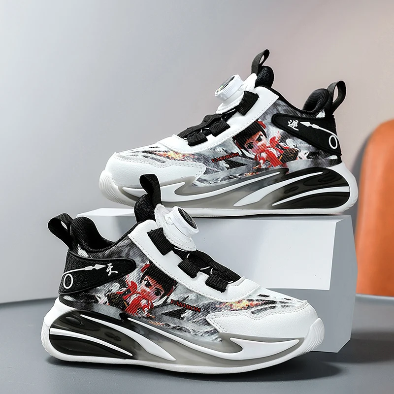 

Пара детских четырехсезонных сетчатых высоких баскетбольных кроссовок, износостойкие баскетбольные кроссовки, размеры 31-40,HL-569