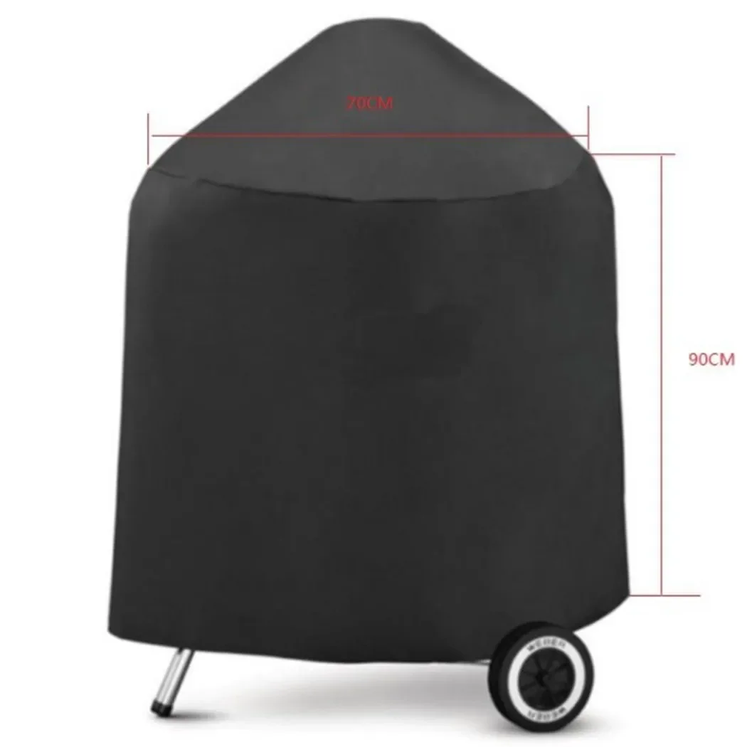 Stylish Design Round BBQ Garden Cover for Weber Barbecue Grill Waterproof Outdoor Protection 70 x 96cm/27 x 37inch