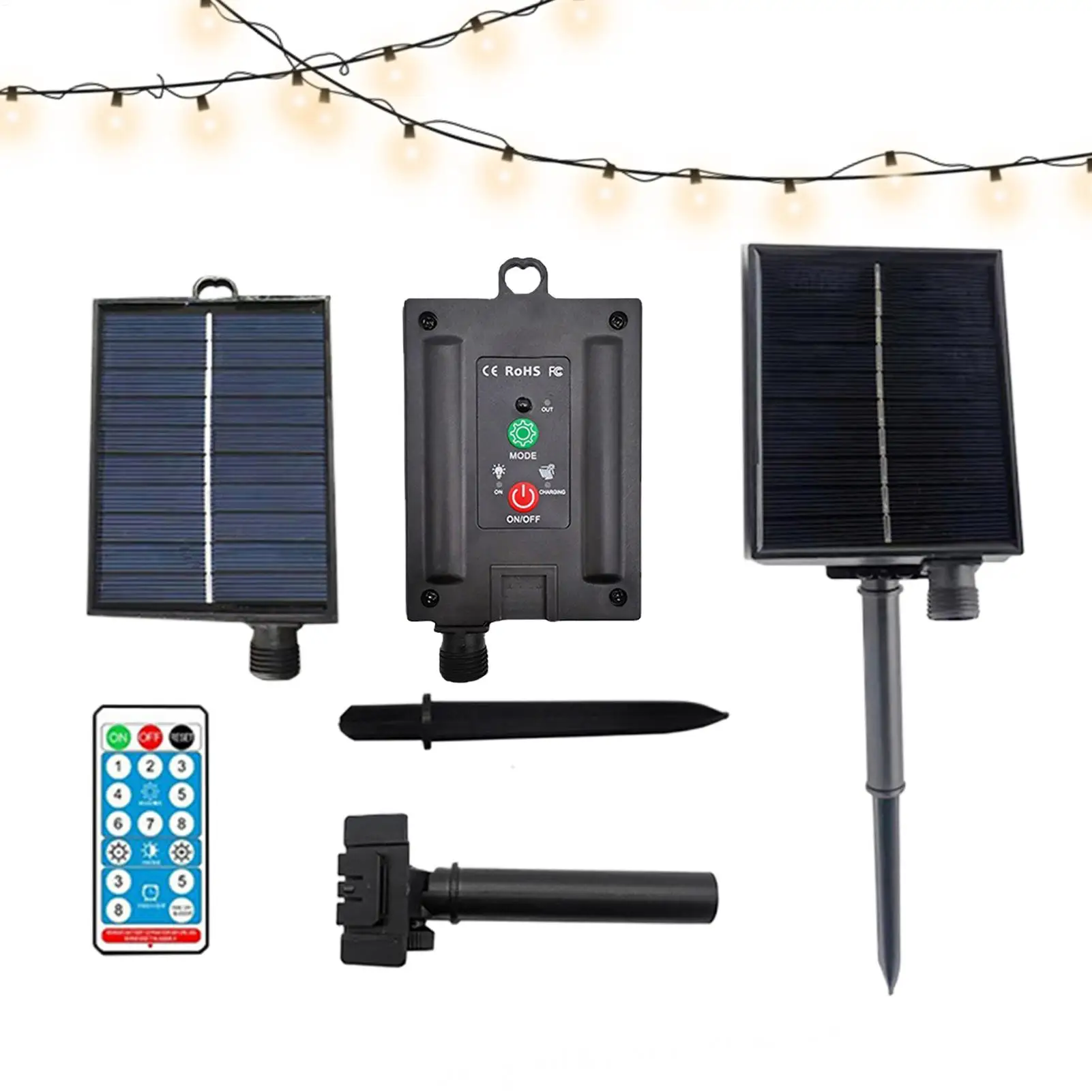 Portable Solar Panel 31V Waterproof Remote USB String Lights Solar Panel Tools  Home Improvement For Garden Outdoor Farm Tent