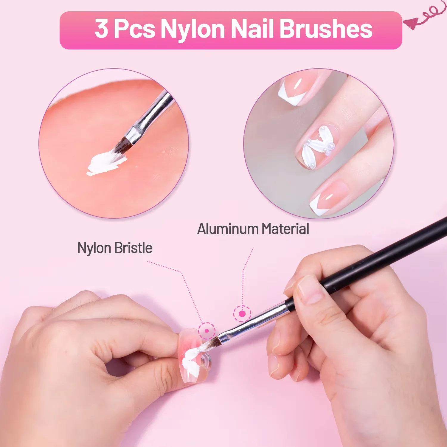 Set di tazze di cristallo colorate da 7 pezzi. Cristallo di vetro con coperchio, pennello per unghie per mescolare smalto acrilico e polvere