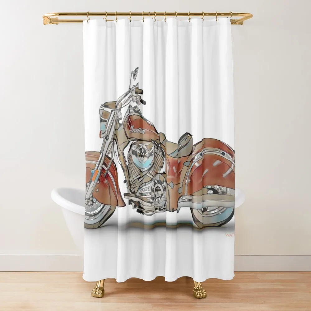 

Indian Classic Motorbike Shower Curtain Modern Showers For Bathroom Shower For Bathrooms Bathroom Accessory Curtain