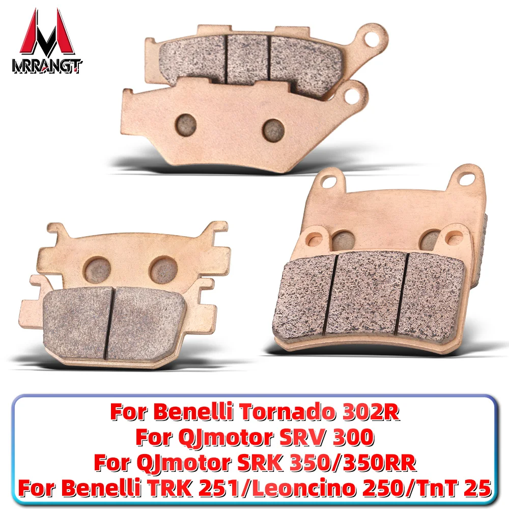 

MRRANGT Sintered Metal Motorcycle Brake Pads Kit For QJmotor SRK350 SRV300 For Benelli 302R Leone250 TNT25 motorcycle parts