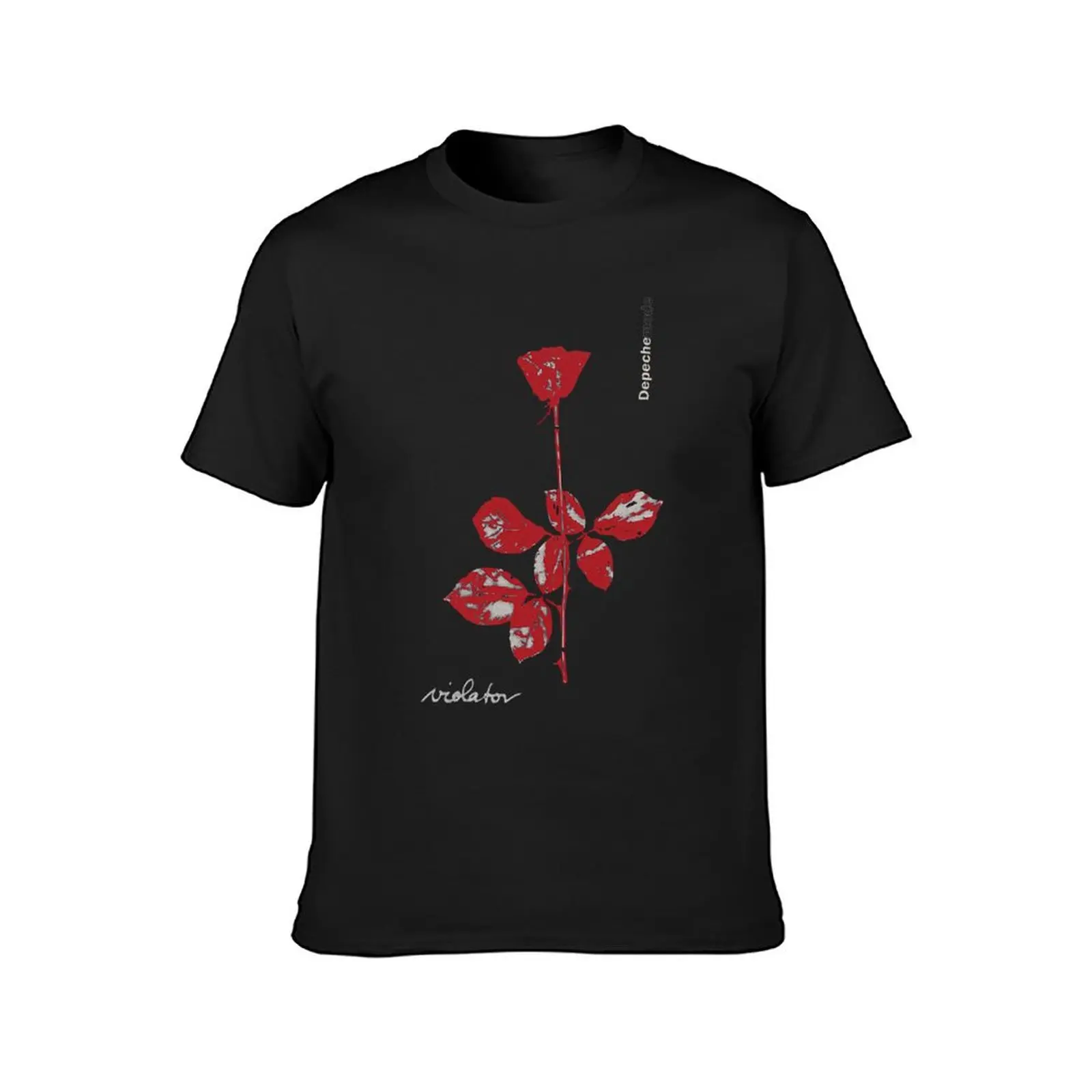 Violator Red Rose DM Mode T-Shirt blanks boys animal print plus sizes black t shirts for men