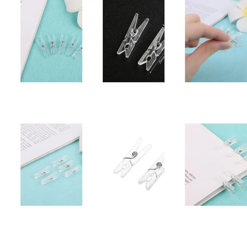 

Мини -пластиковые колышки ремесленные прищепки для свадебных фото -клипов Kid Diy 2,5 см 20pack