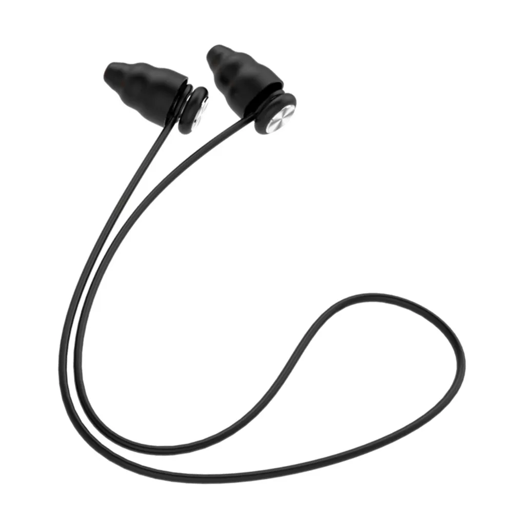 Black Flexible Silicone Bullet Earplugs – Noise Reducing Sleep, Work, Study, Travel, Concert & Construction Use