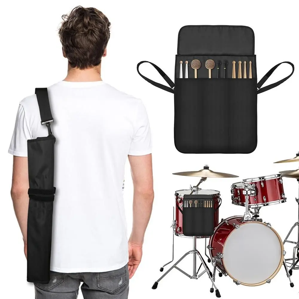 

Musical Instrument Adjustable Drumstick Holder Durable Quick Release Drum Sticks Bag Universal Drum Mallet Bag