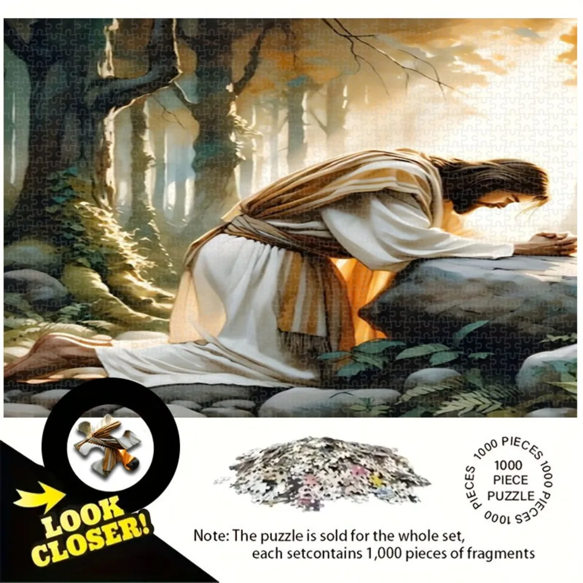 

1000 шт. белые и золотые головоломки — плотные картонные кусочки, подходящие для взрослых и семьи, прочная игра для мозга, простая сборка,