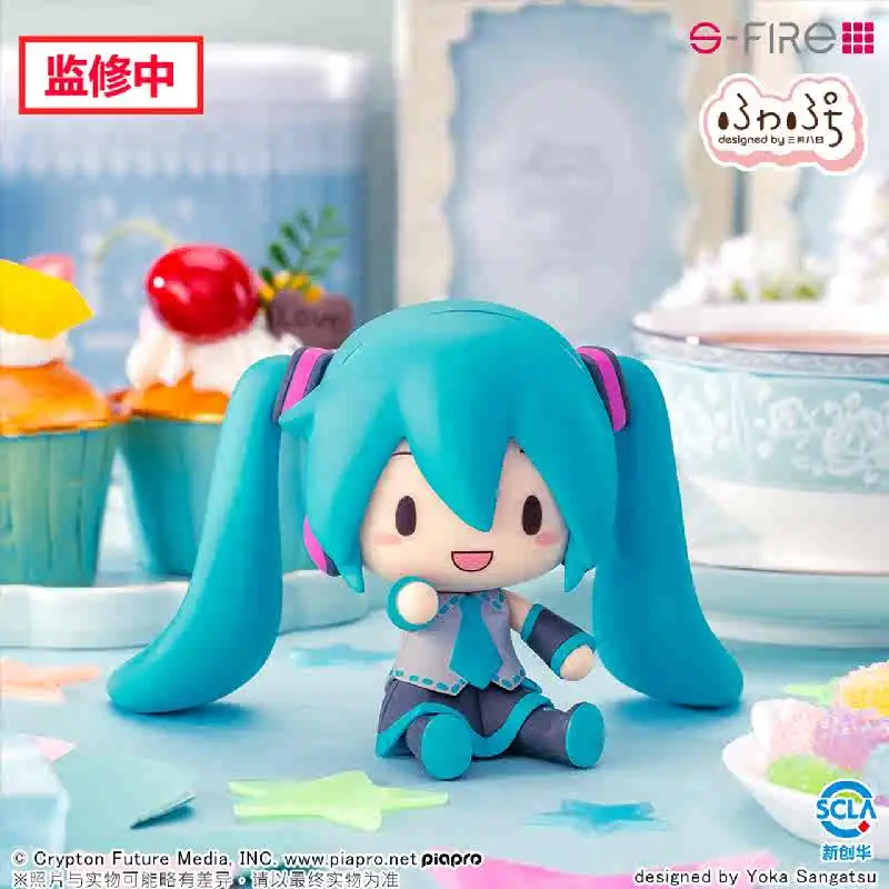 Figuras de Anime genuinas de Hatsune Miku versión Q muñecas en miniatura de PVC colección de figuras de acción DIY emoticonos decoraciones creativas regalo