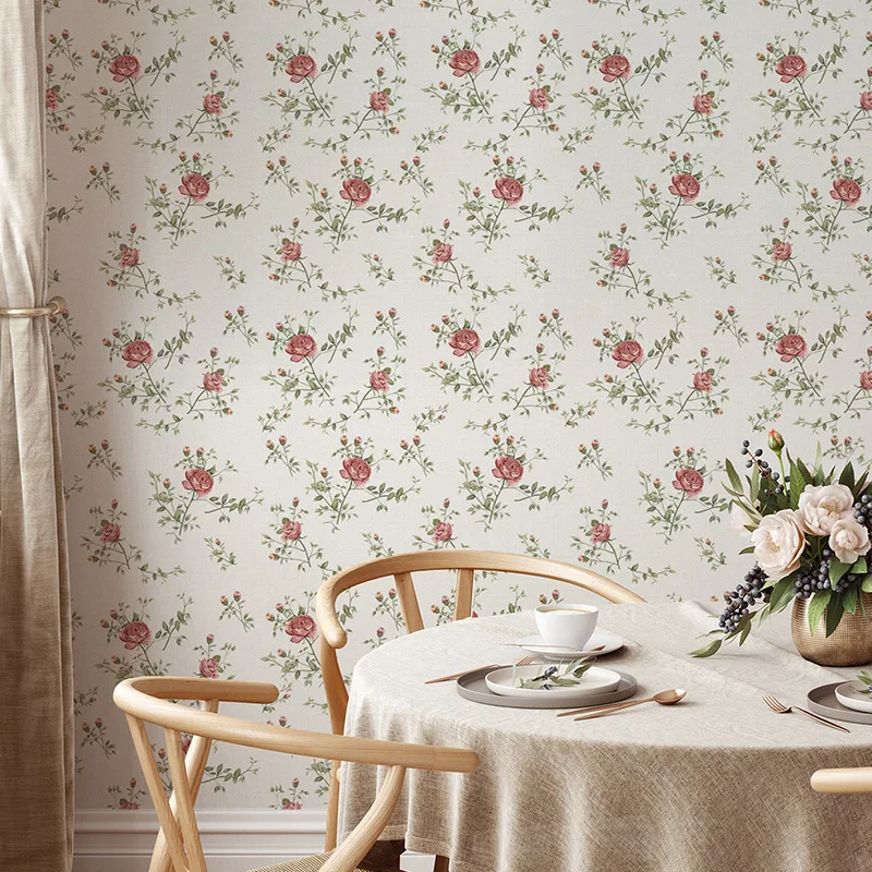 

Retro Floral Wallpaper Waterproof Wall Stickers Self Adhesive Removable For Wall Decor Home Decor Bedroom Accessories Room Decor